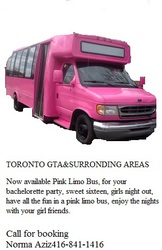 Only Pink Bus in Toronto GTA and surronding areas