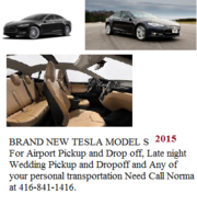Brand New Tesla 2015 for your 3 Passenger transportation
